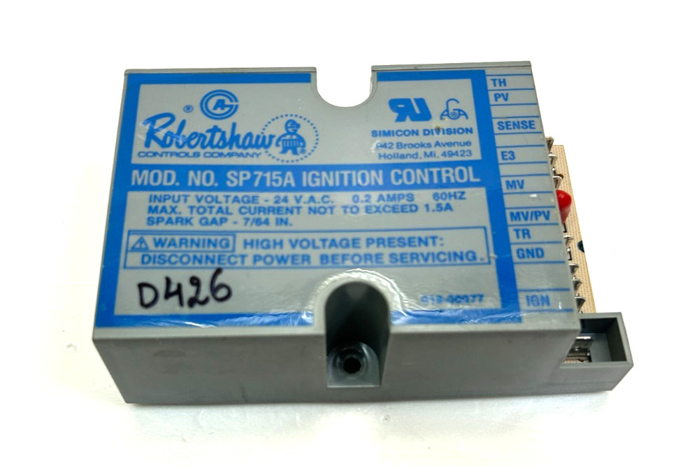Robertshaw SP715A Ignition Control Module 018-00077 used #D426