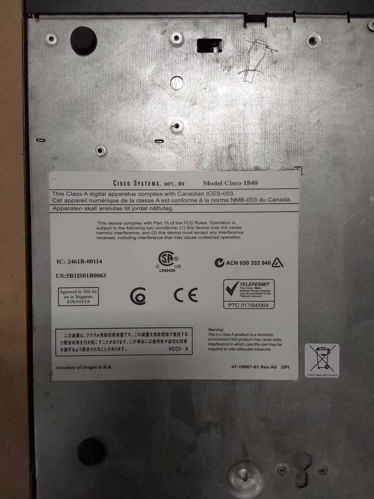 CISCO 1840 Series Integrated Services Router
