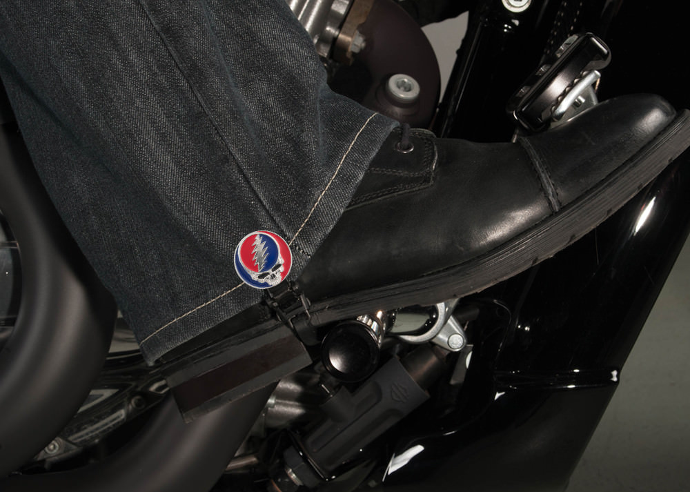 4" Dead Skull Biker Boot Straps