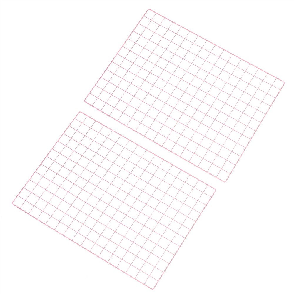 31.5"x24" Wire Grid Panel, 2 Pack Wall Grid Decorative Board Photo Display Pink