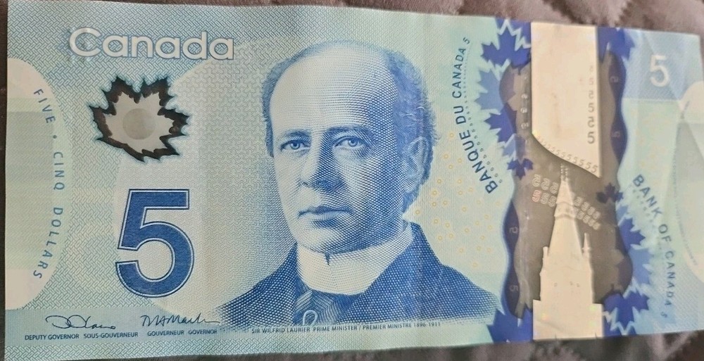 Canada 5 Dollar Polymer  Banknote
