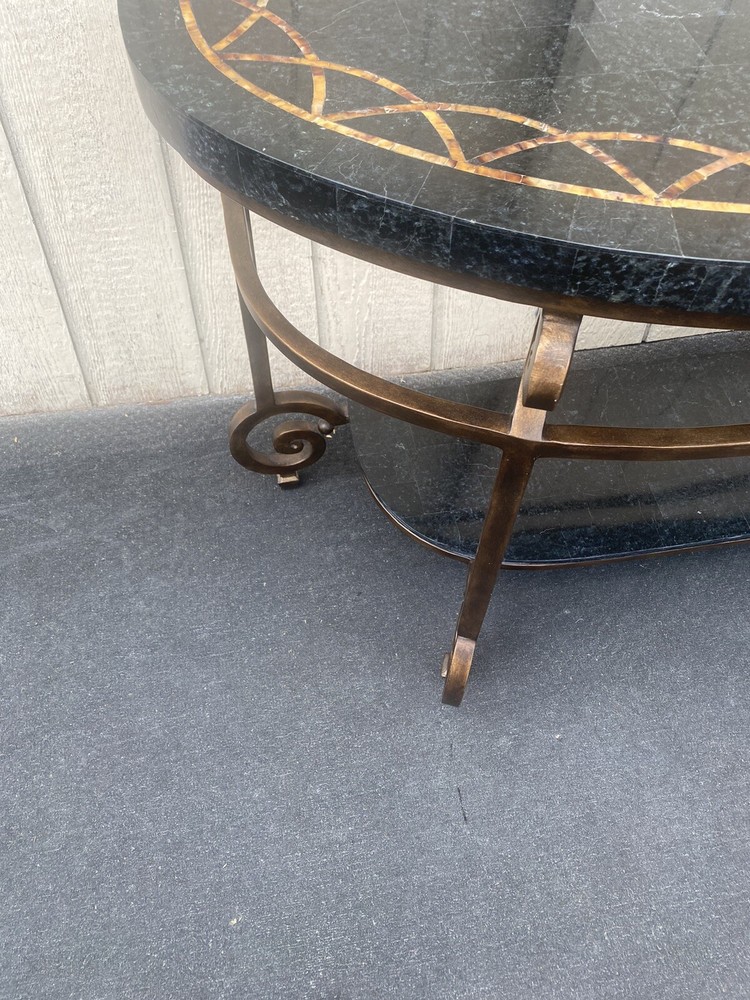 65584 Decorator Marble Top Console Table Stand Sideboard Server