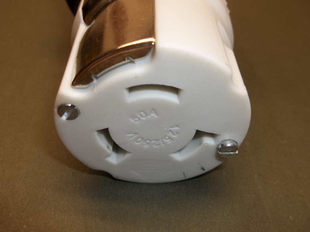 50 amp Locking Connector cord end & boot Marinco hubbel rv marine twist lock end