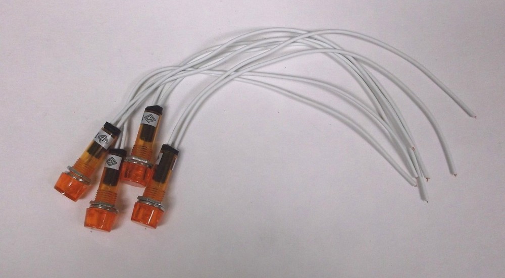 4 New BBT 12 volt Waterproof Amber LED Indicator Lights