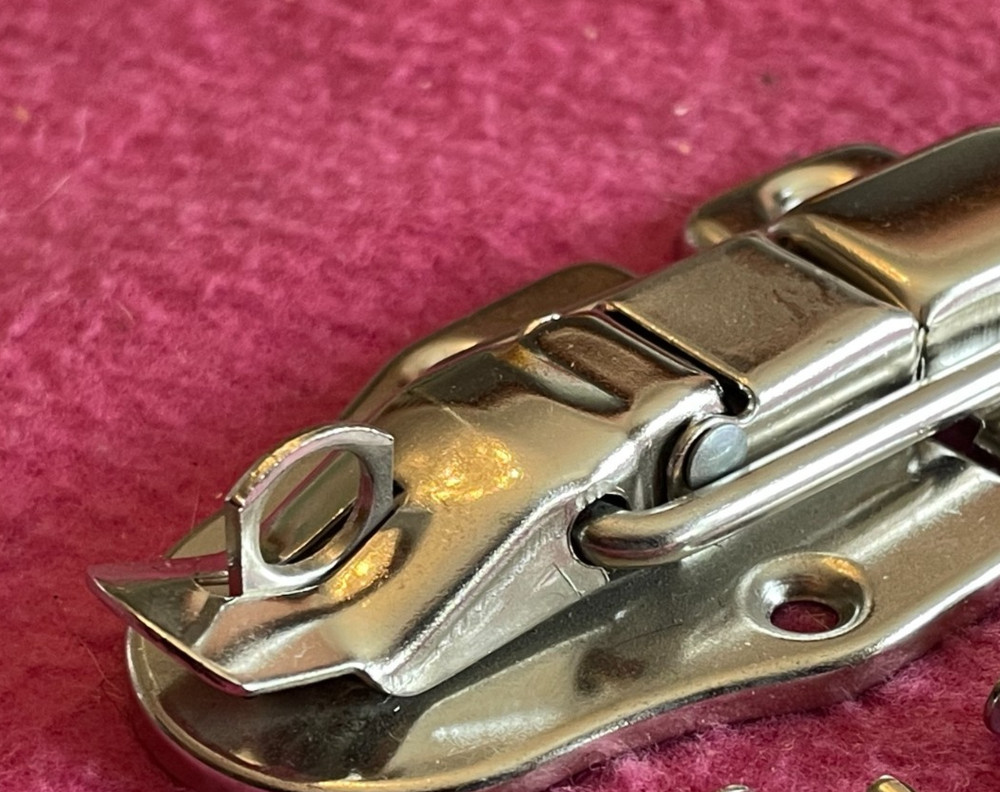 3" nickel drawbolt latch w/ padlock loop for tool box machinist chest briefcase