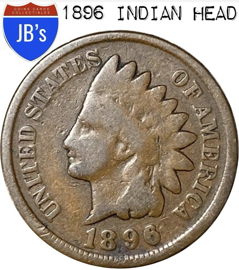 1896 Indian Head Cent Penny 1c - Good (G)