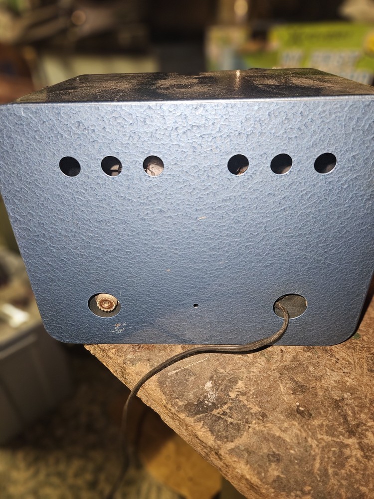 CONAR Model 400 Ham Radio Transmitter Blue Silver Tune Band Controls Meter