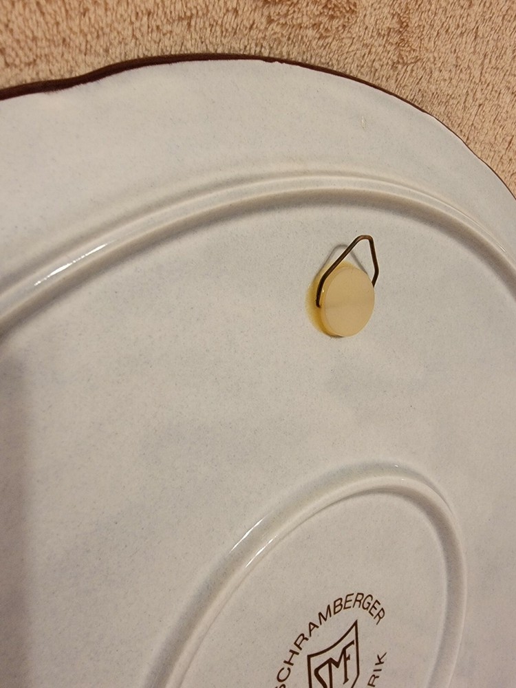 Authentic German Schramberger Plate. Can be hung on the wall.