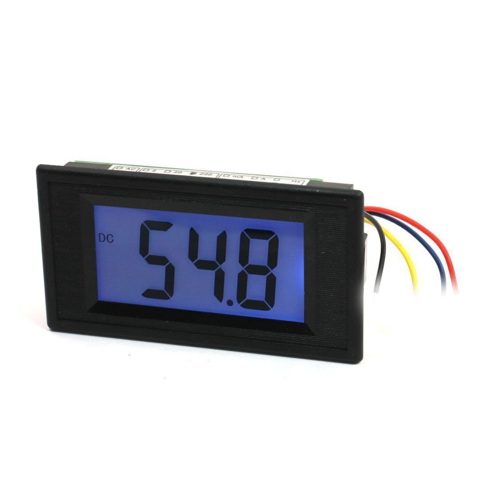 AC/DC Powered 4 Wire DC 0-200mV LCD Panel Volt Meter Voltmeter YB5135D