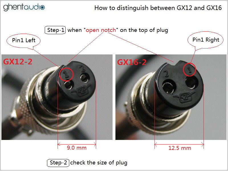 DC22 --- Oyaide DC plug to Aviation GX16-2 Plug Canare 4S6 DC Interconnect Cable