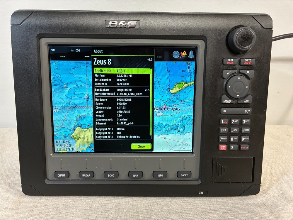 B&G Z8 8" Multi Function Display Navico Simrad Tested/Warranty!