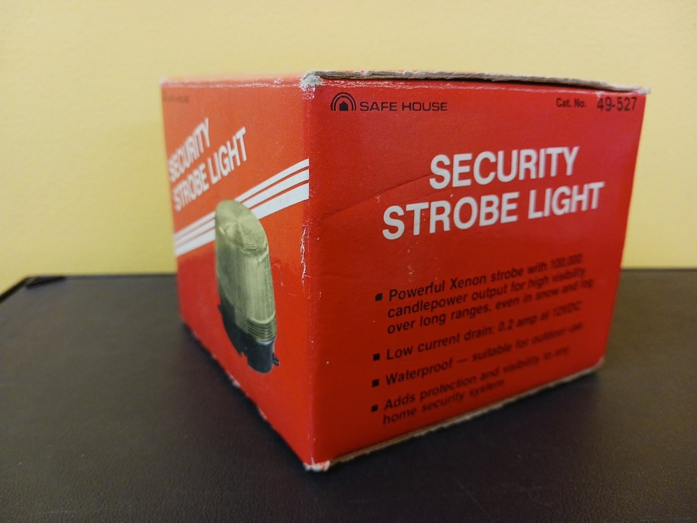 Vintage Security Strobe Light Radio Shack Home Security Light 49-527