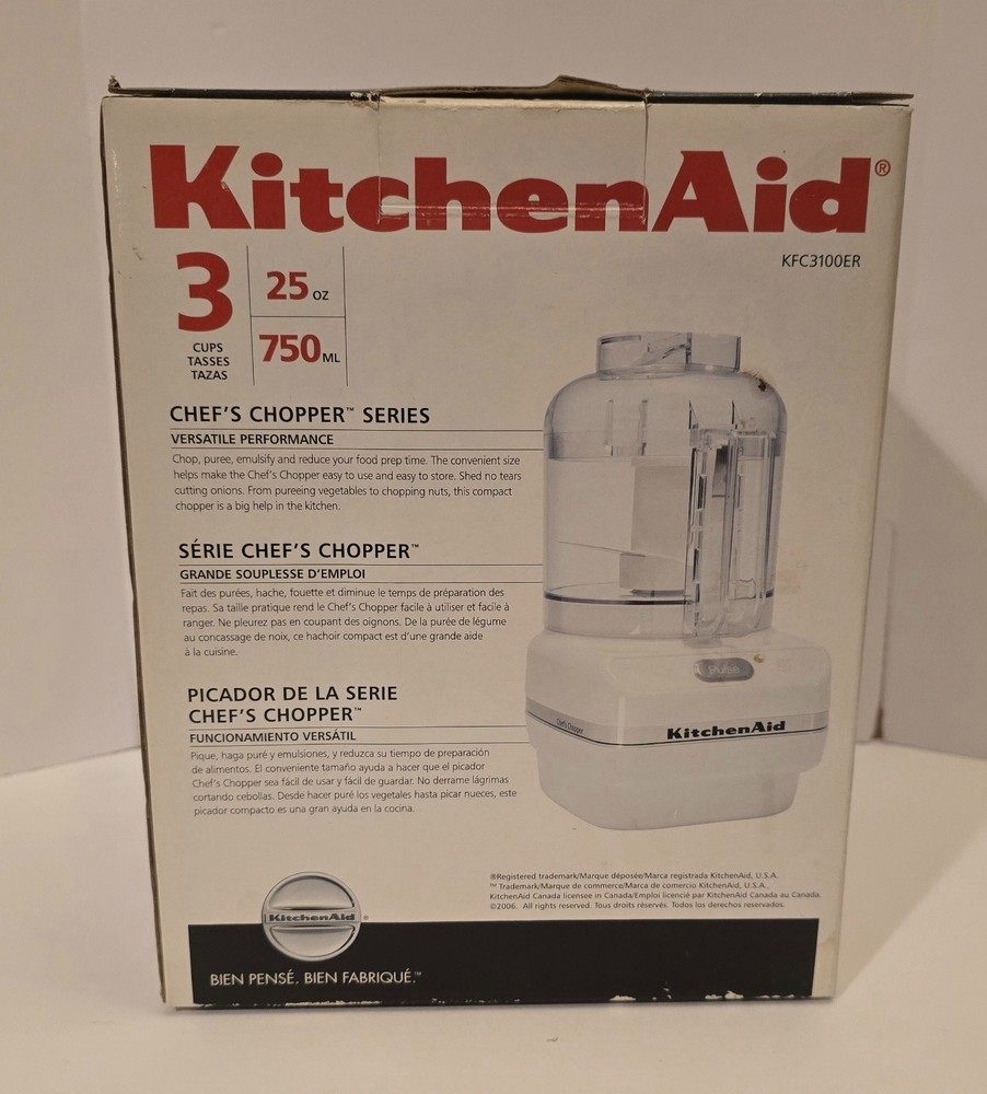 KitchenAid Food Processor Chef's Chopper Series 3 Cup Red *Test & Working*