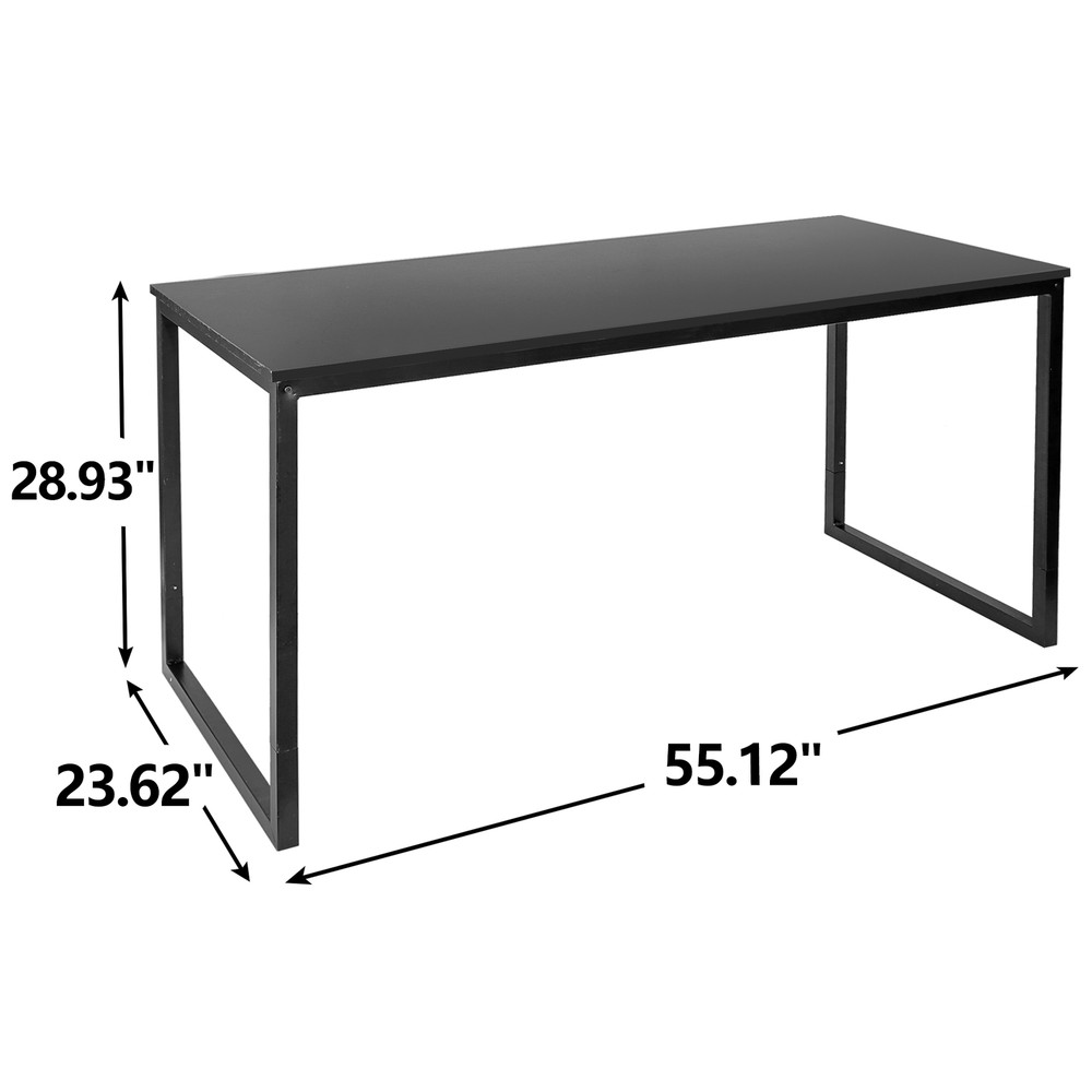 55" Computer Writing Desk Modern Espresso Style Study Office Desk Corner Table
