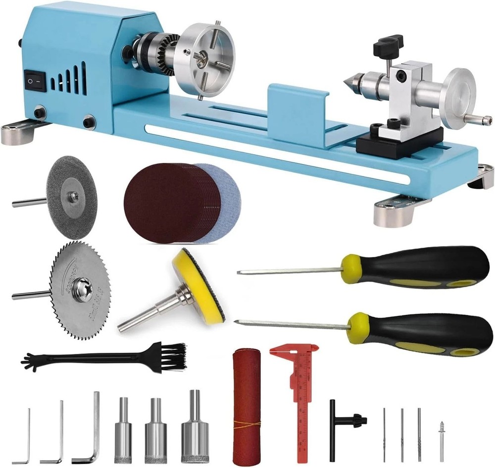 Mini Lathe Machine Multi-Purpose Lathe With Professional Tools Torno Para Mad...
