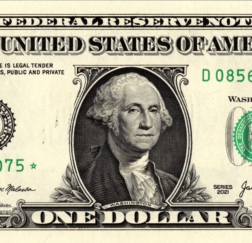 2021 D Star Note One Dollar Bill Regular Run Pack Note D08561075*