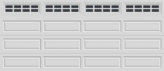 STOCKTON 612 WHITE Replacement Window Inserts/LONG Panel HOLMES Garage Doors
