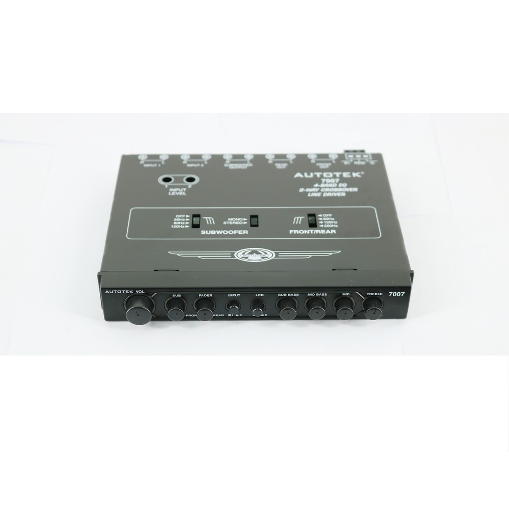 Autotek Car Audio Equalizer 4-Band / 9-Volt Line-Driver Multiple-Source Signal