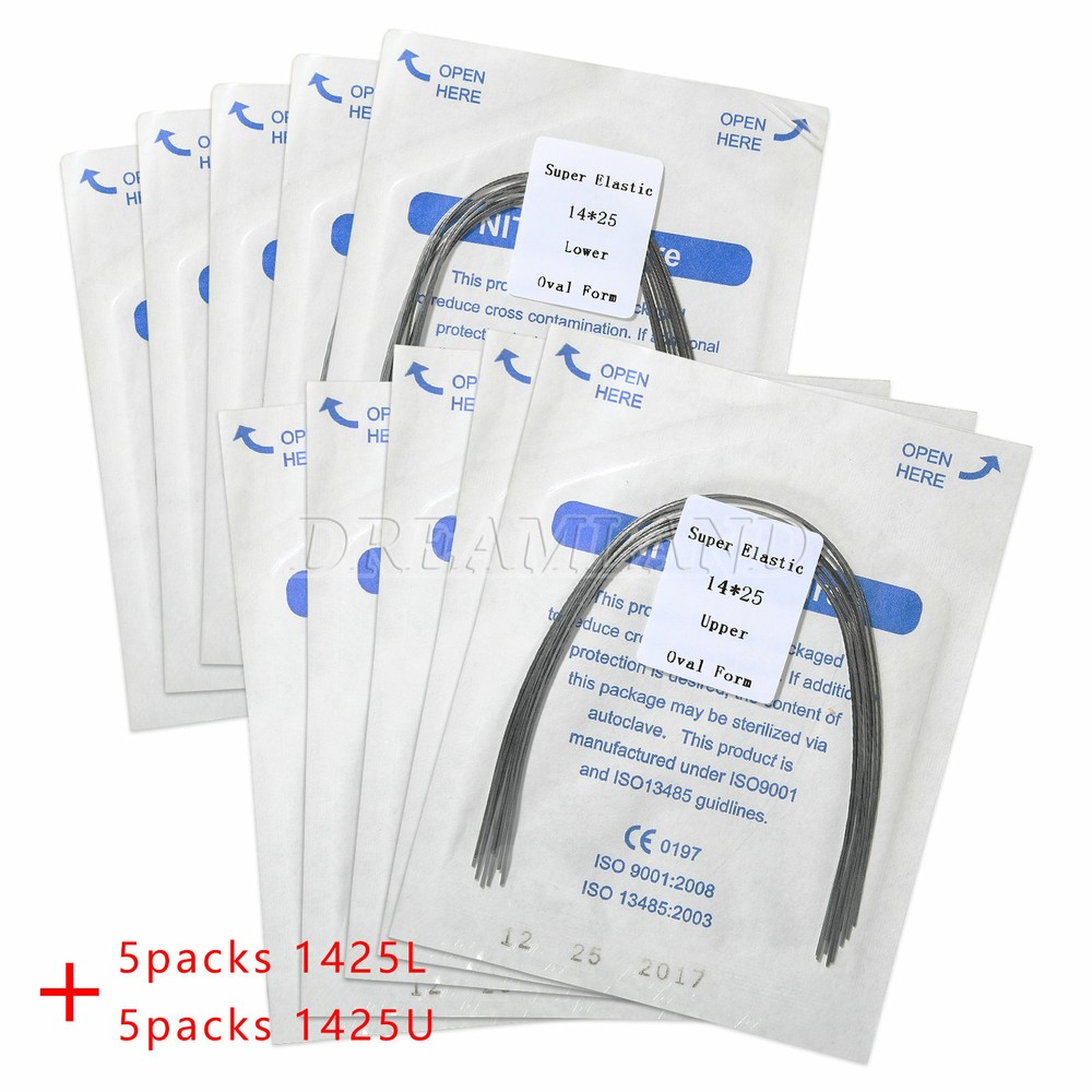 Dental Orthodontic Super Elastic Niti Arch Wire Rectangular Ovoid/Oval