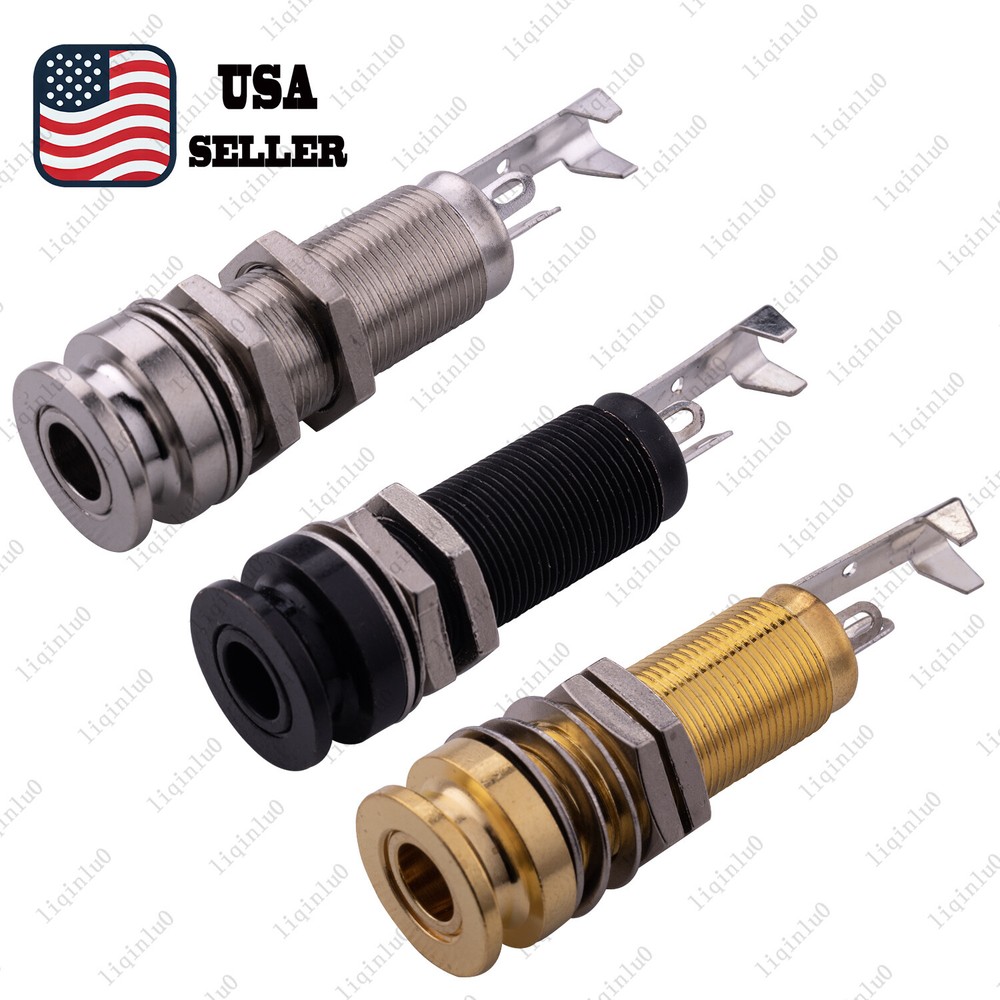 Electric Guitar Pipe Bass Connector 1/4" Output Jack with Lock Strap Function