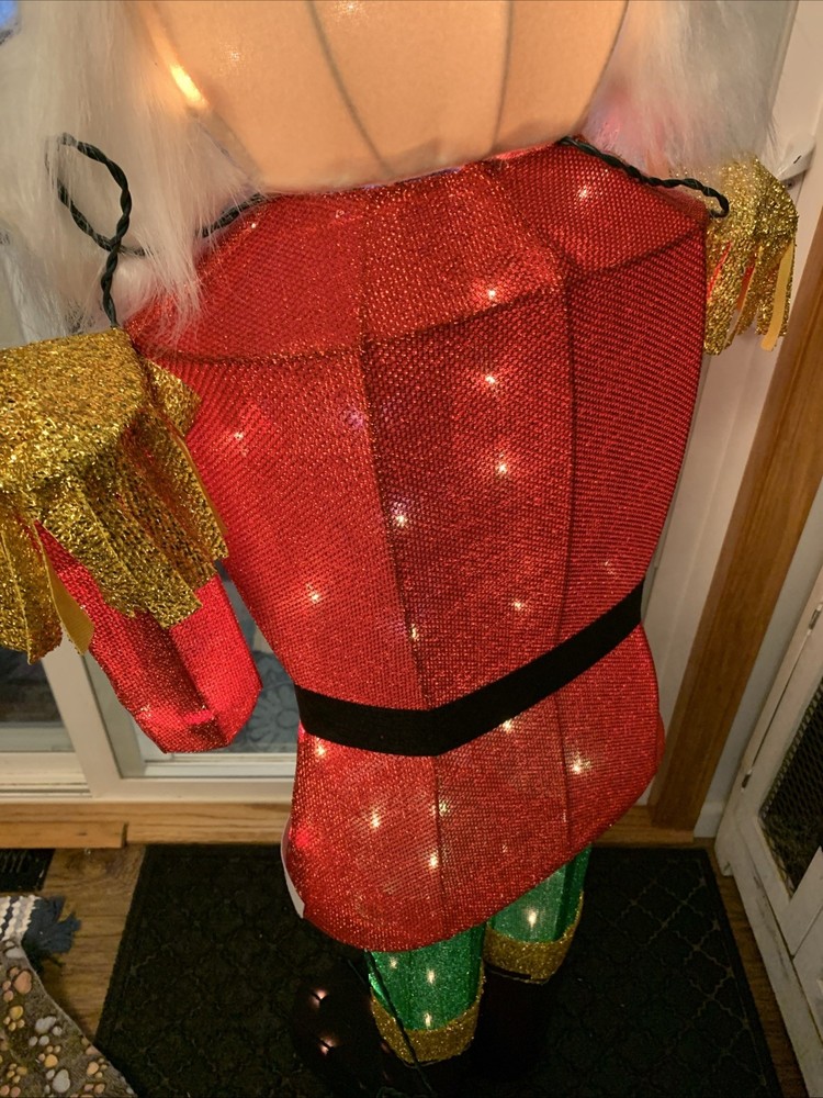 5’ Nutcracker King LED light Up. Red/Gold