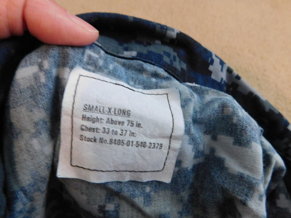 US NAVY WORKING BLOUSE SIZE SMALL - X LONG