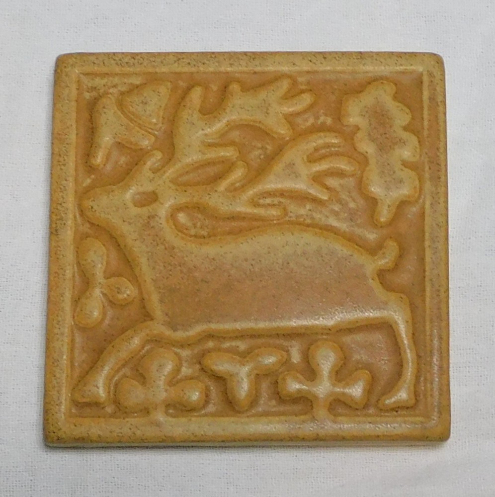 MOTAWI TILEWORKS Medieval STAG 4" X 4  Left Facing