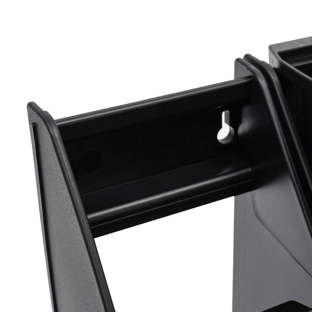 6 Compartments Upright Breakroom Coffee Condiment Storage Organizer Bin 3-Tier