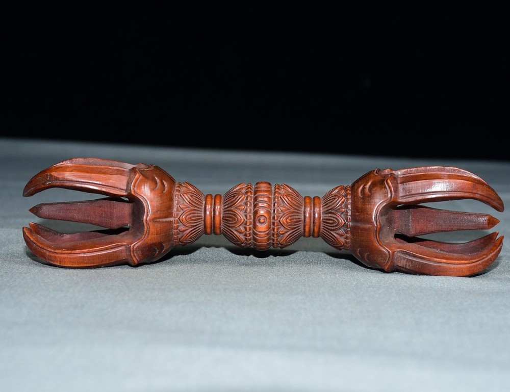 Exquisite Small Leaf Boxwood Diamond Pestle Handle