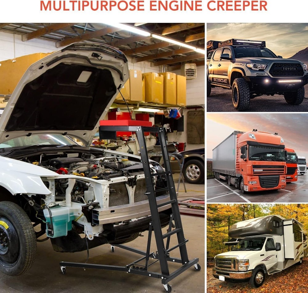 🔝Adjustable Automotive Engine Creeper Foldable Car Creeper 400lbs Workshop Repa