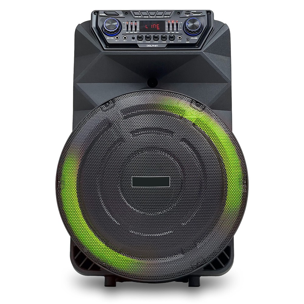 18" Portable Bluetooth Speaker Deep Bass With Remote Control Wireless Microphone