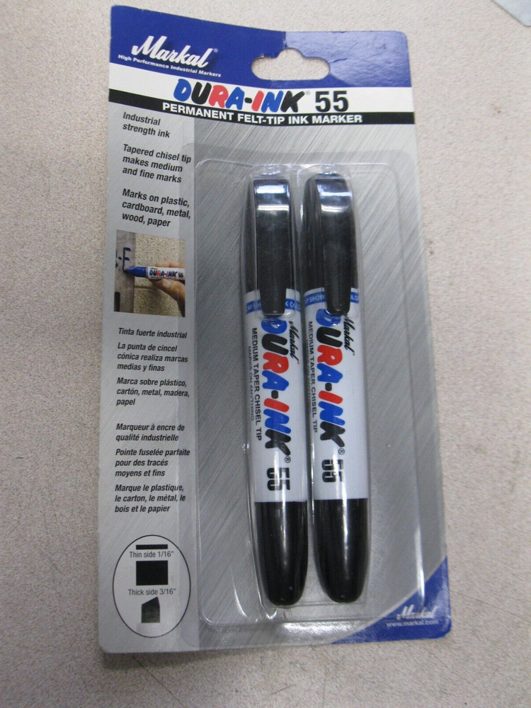 4 Markal Dura-Ink 55 Medium chisel Tip Permanent Marker 96534
