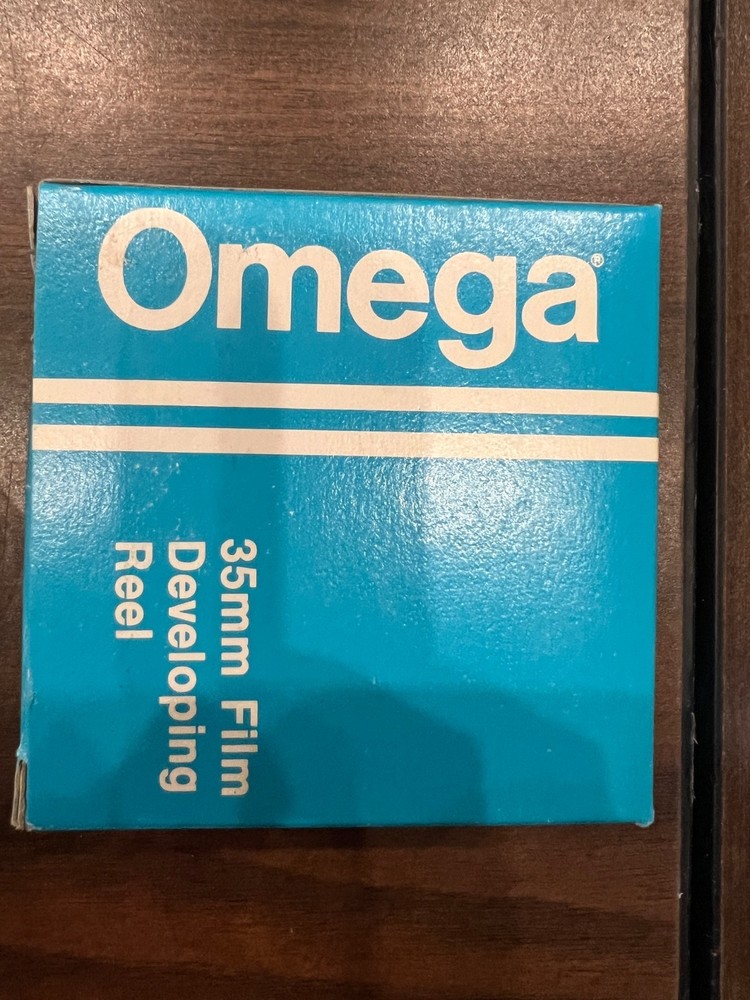 Omega 35mm film developing reel in box