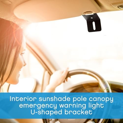 8 Pcs Interior Visor Bar Headliner Emergency Warning Light U-Bracket Mount 2