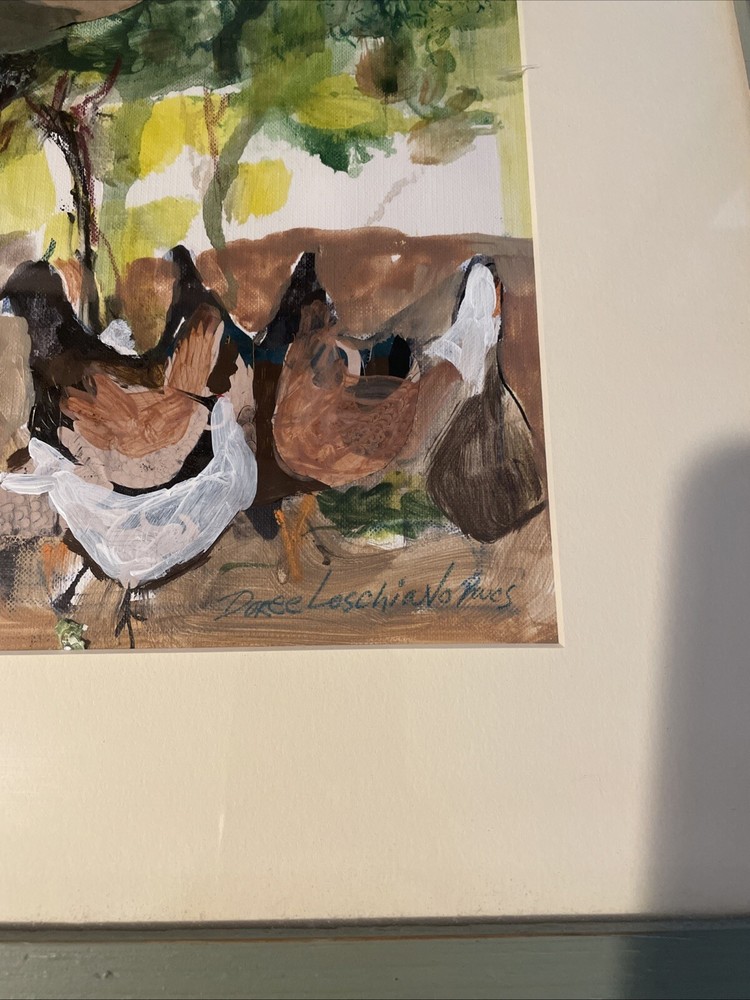 Doree Loschiavo Mixed Media Chickens