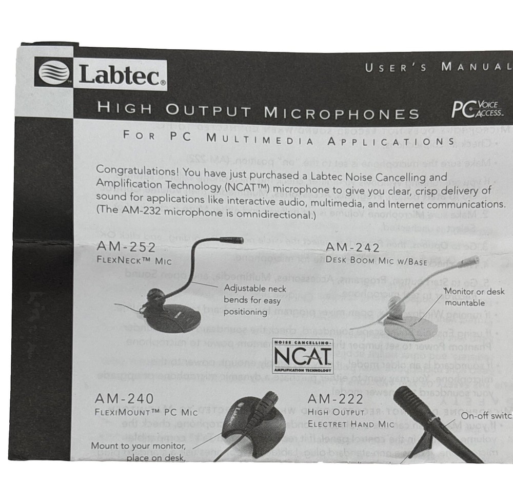 LABTEC AM-240 Fleximount PC Microphone