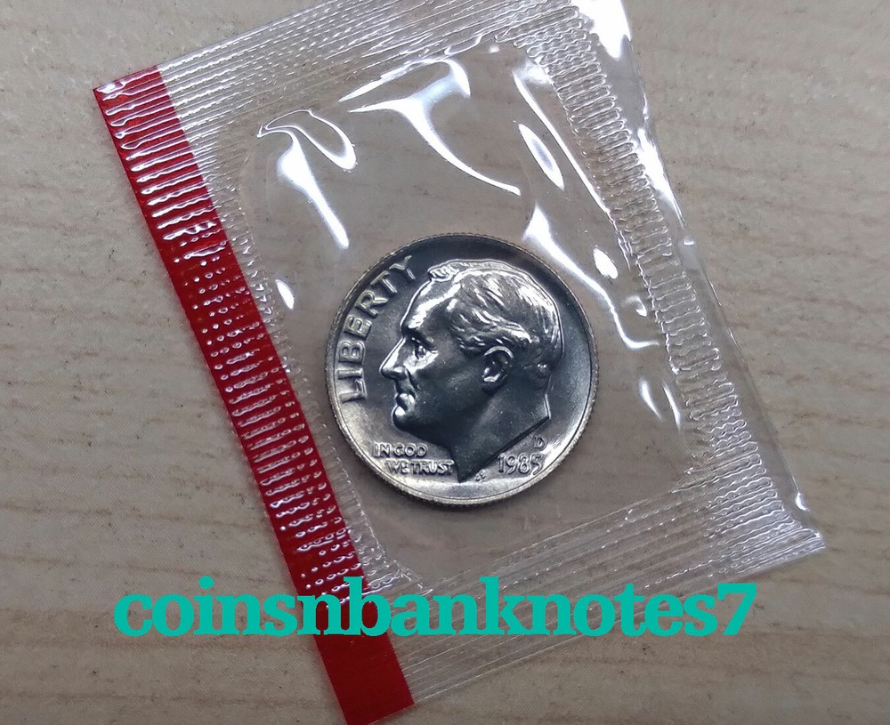 1985-D & P Roosevelt Dime BU Set