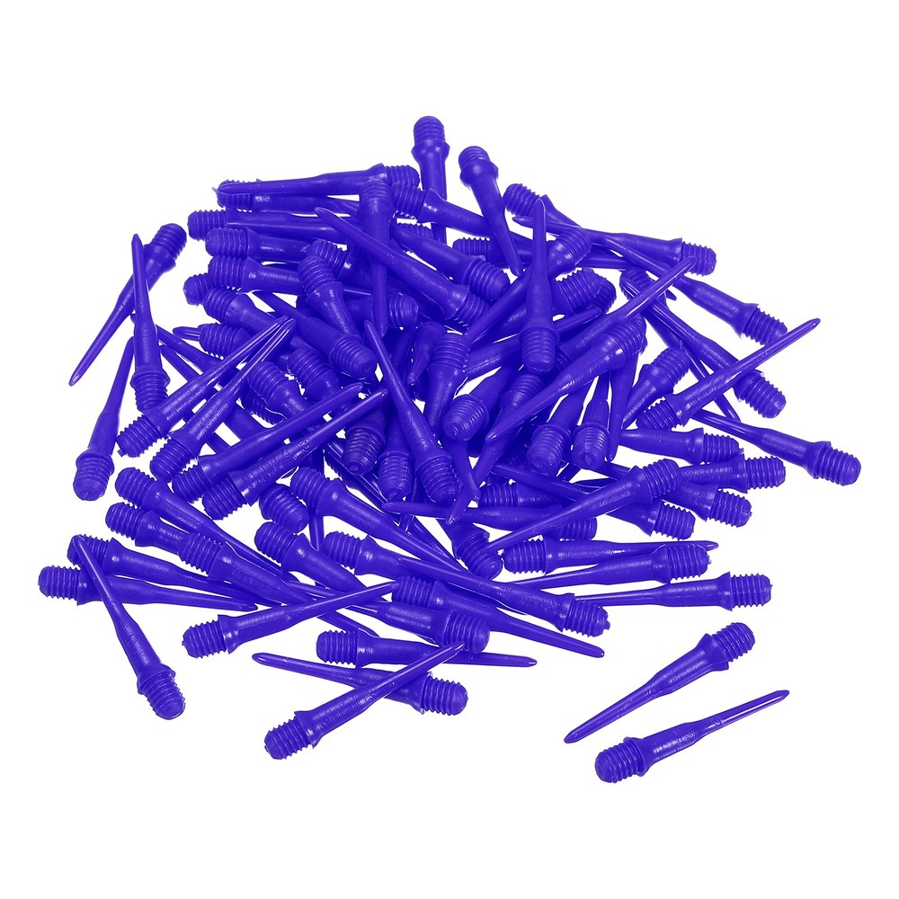100Pcs Plastic Dart Tips,Game 2BA Thread Soft Darts Tip Blue
