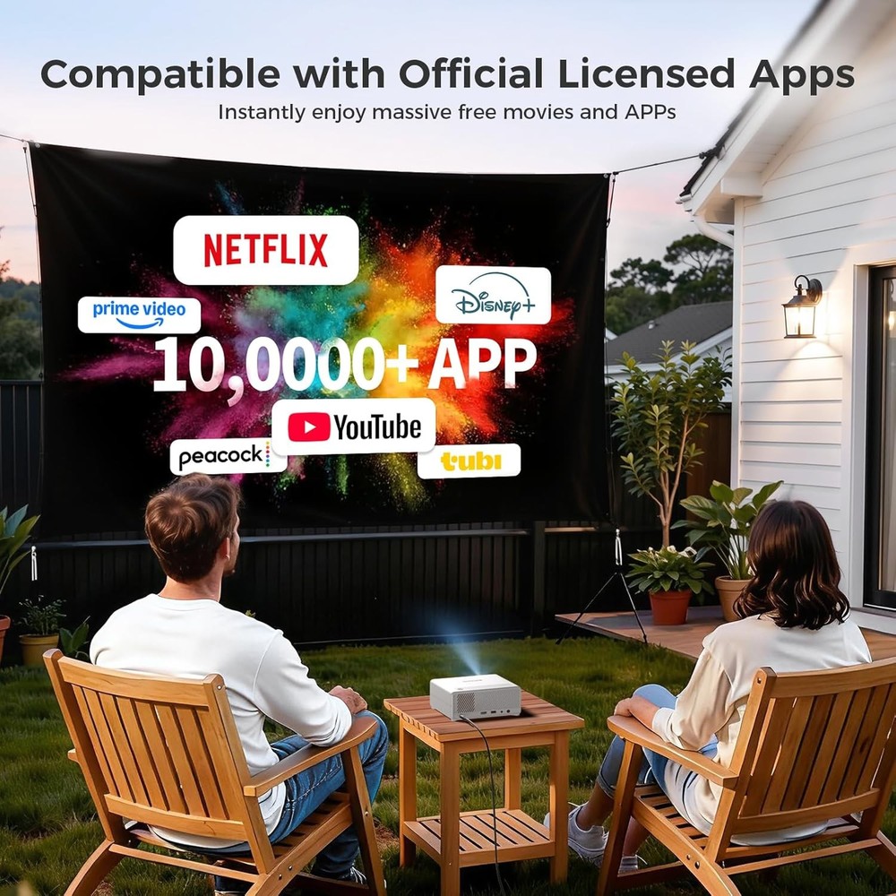 Portable Projector WiFi Bluetooth Mini Smart HD Projector