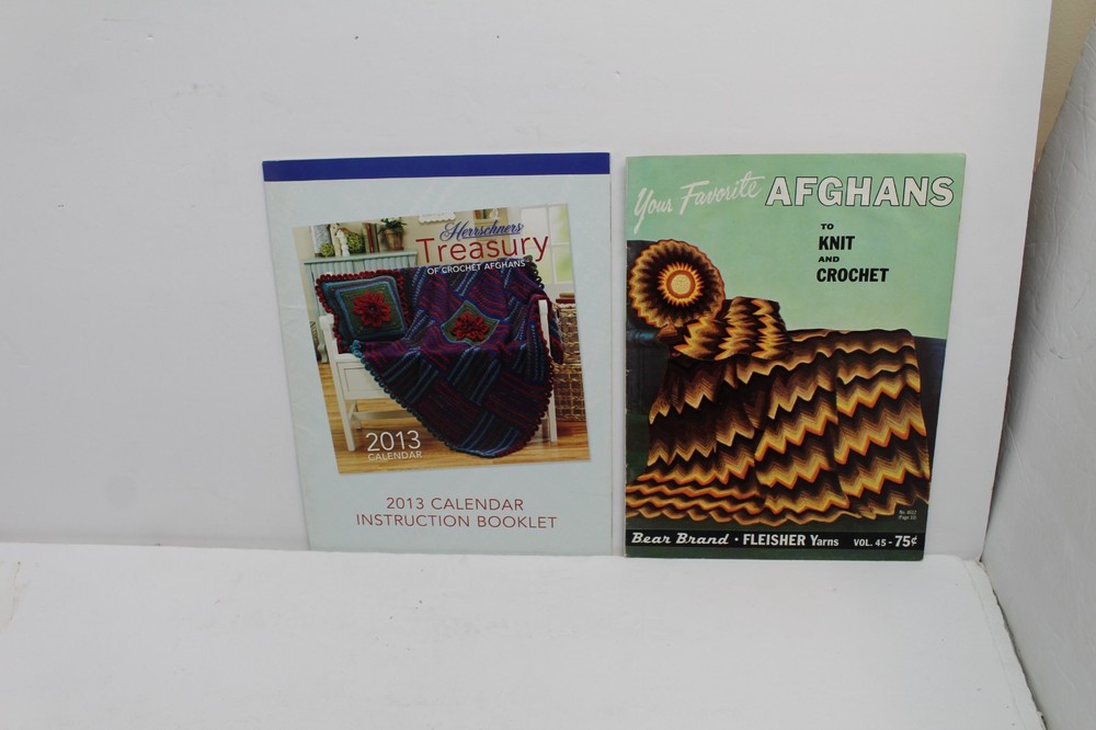 7 pc Lot Afghan Crochet Pattern Booklets