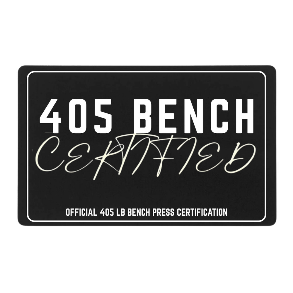 405 Bench Certified Official Bench Card Gym Lifting Body Building