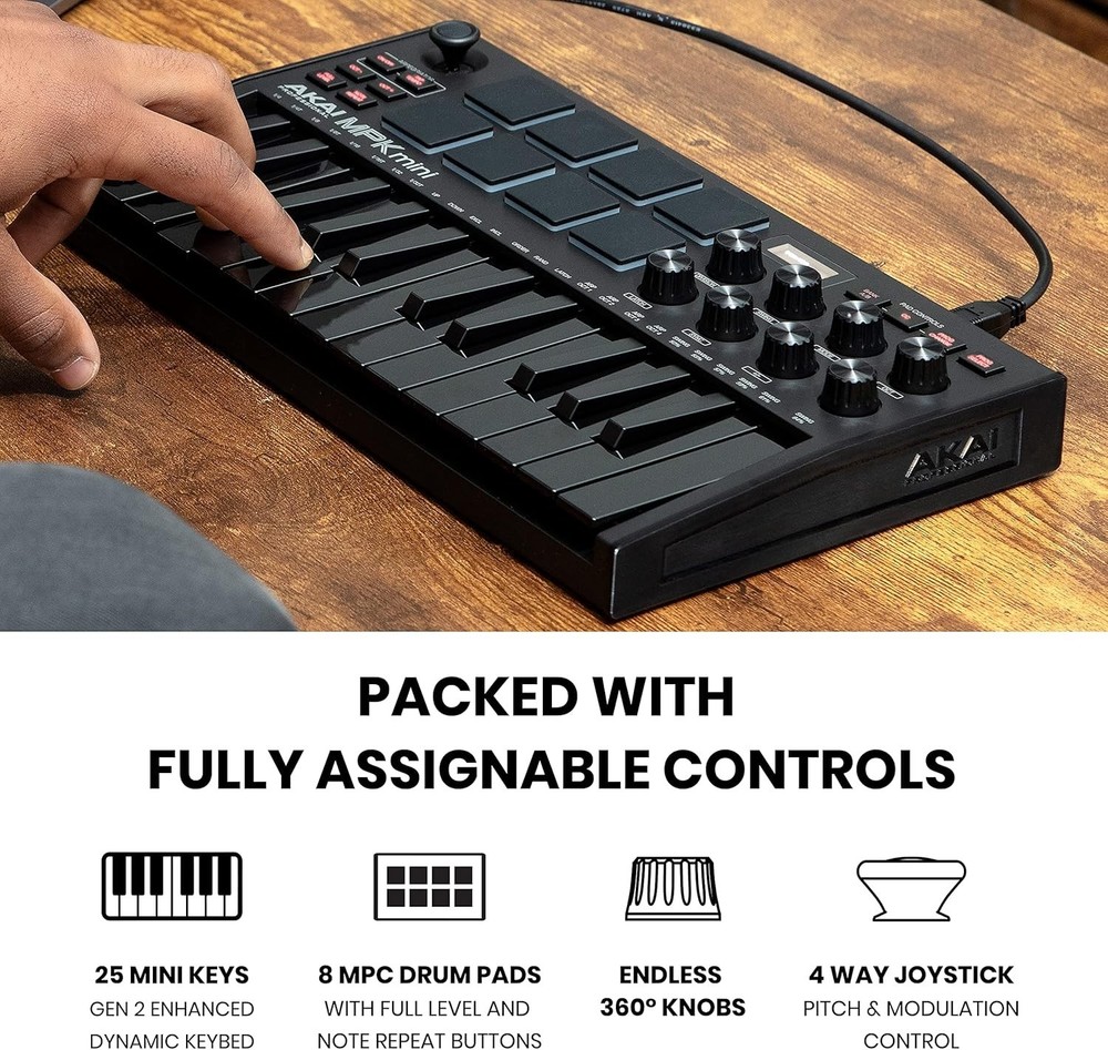 Compact USB MIDI Controller for Music Production
