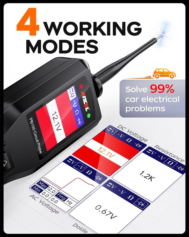 ANCEL PB100 Car PowerScan Circuit Tester Electrical Power Diagnostic Tool