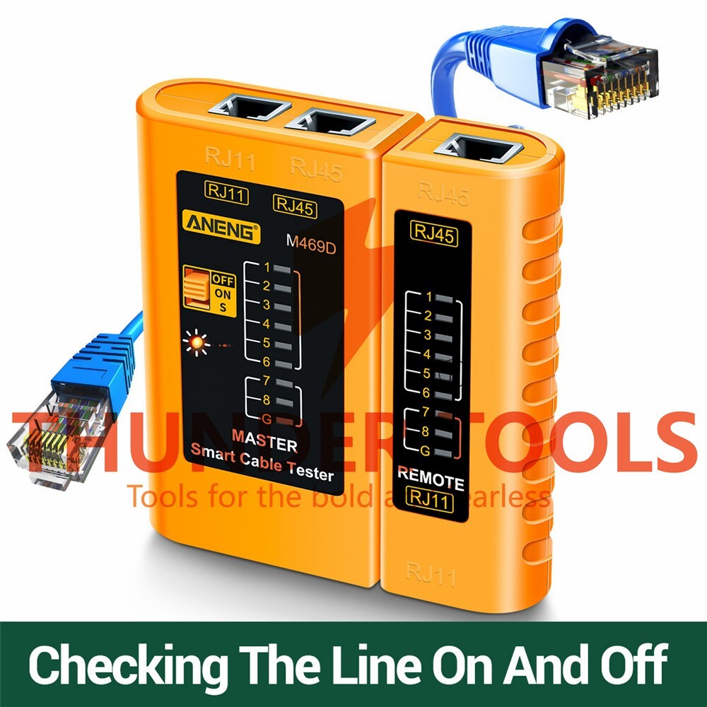 Thunder Tools ANENG M469D Network Cable Tester Pairing Instrument for RJ11
