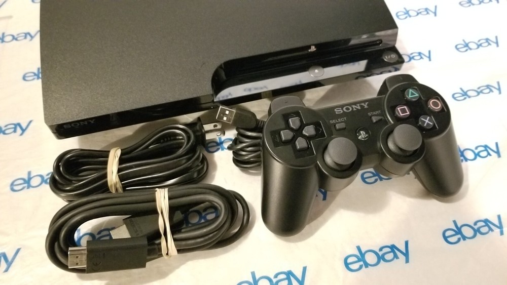 Sony PlayStation 3 PS3 Slim Console 160GB (2501A) w/Controller & Cables Working!