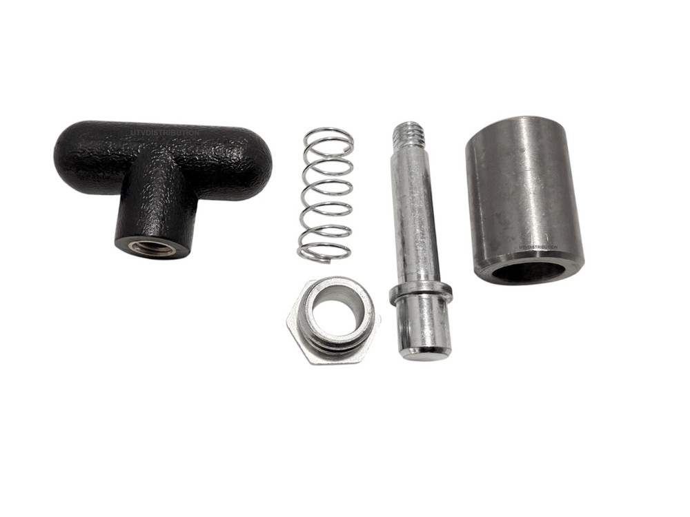 T Handle Spring Loaded Pull Pop Pin 1/2" Tip Steel Body with Red ABS Handle