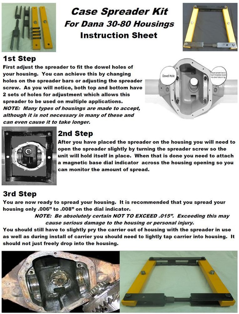 Dana / Integral Axle Housing Case Spreader
