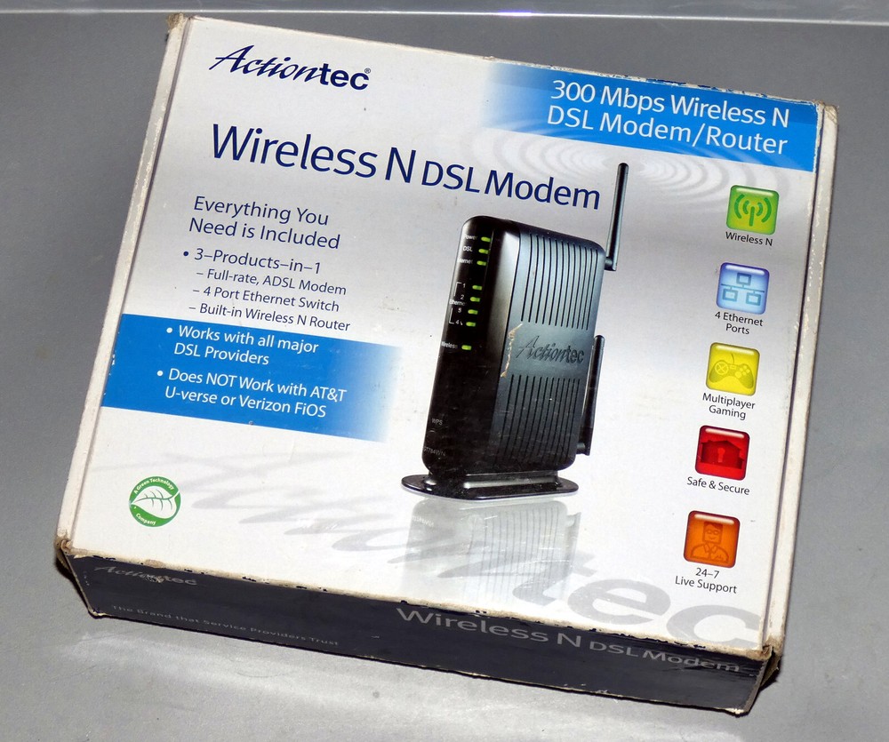 Wireless DSL Modem and Router ACTIONTEC GT784WN - original owner