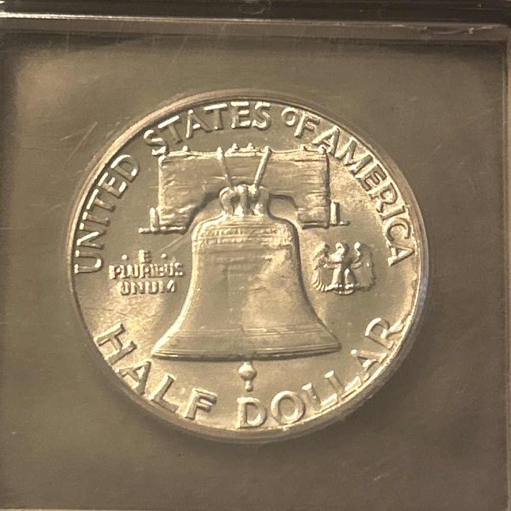 1963 50C Franklin Half Dollar 90% Silver Mint State ICG MS64
