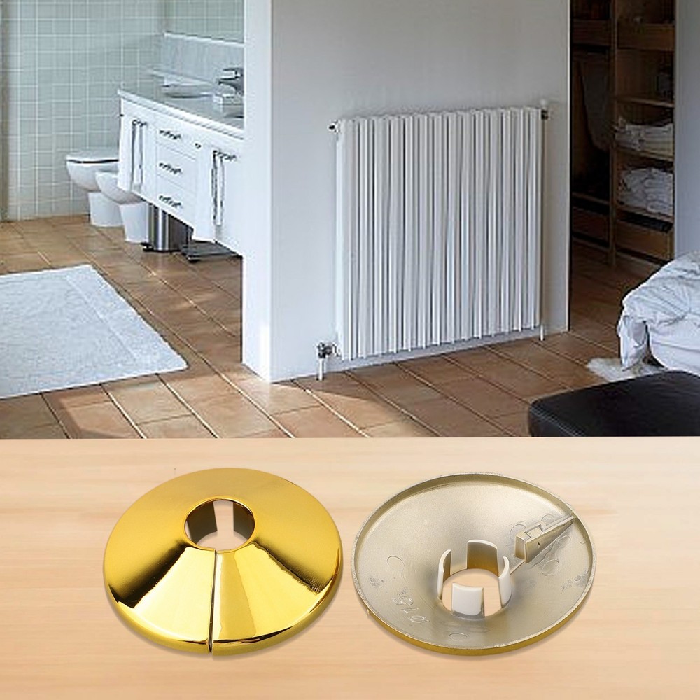 Plastic Covers Radiator Pipe Collars Shield Gold Plastic Covers Install